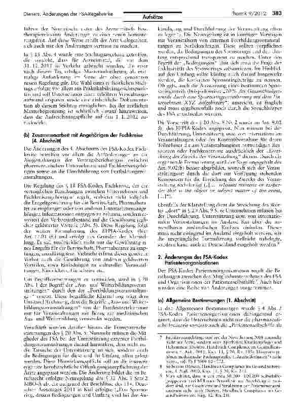 Vorschauseite 3: Die aktuellen Änderungen der FSA-Regelwerke