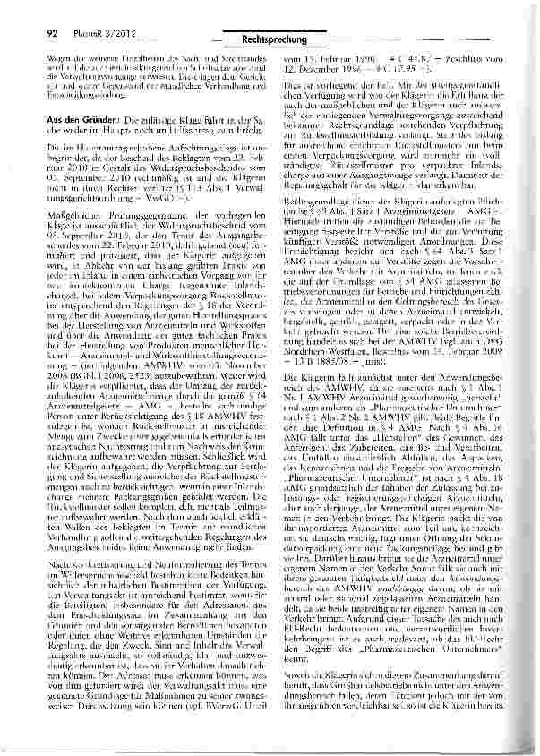 Vorschauseite 5: Rückstellmusterverpflichtung beim Parallelimport