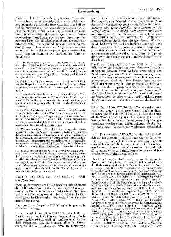 Vorschauseite 6: Zur Verletzung von Markenrechten AEUV Art. 36; GMV Art. 9 I 2 Buchst, a), 13 II