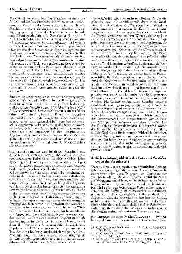 Vorschauseite 2: Arzneimittelrabattverträge und Vergaberecht nach dem Ende der Portfolioverträge 2013