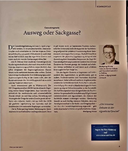 Vorschauseite 1: Cannabisgesetz: Ausweg oder Sackgasse?