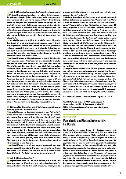 Vorschauseite 1: Psychiatrie und Gesundheitspolitik: Ein Update