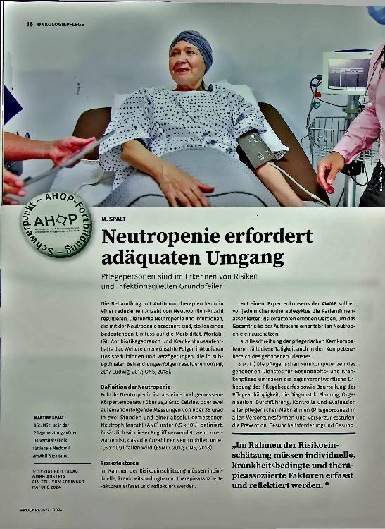 Vorschauseite 1: Neutropenie erfordert adäquaten Umgang.
