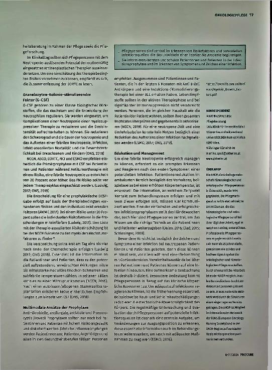 Vorschauseite 2: Neutropenie erfordert adäquaten Umgang.