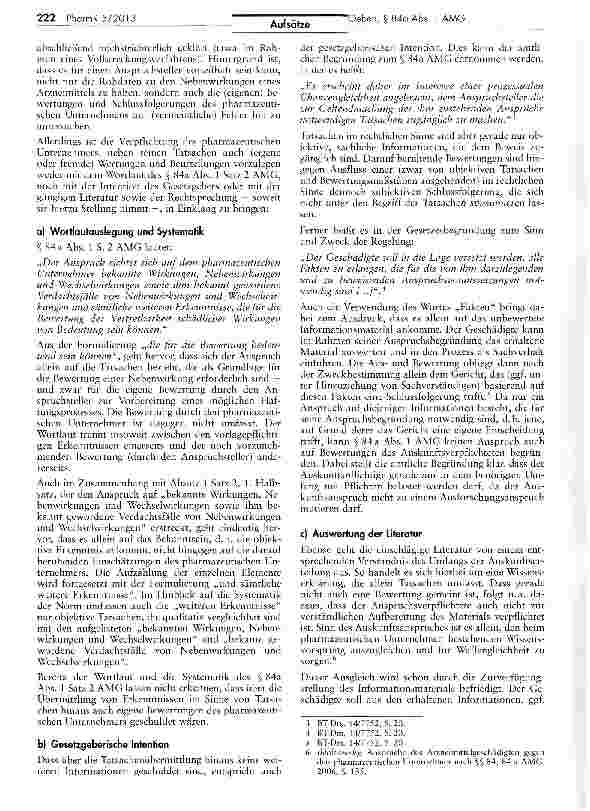 Vorschauseite 2: Die Rechtsfolgenseite des § 84a Abs. 1 AMG - Inhalt und Grenzen des arzneimittellrechtlichen Auskunftsanspruchs