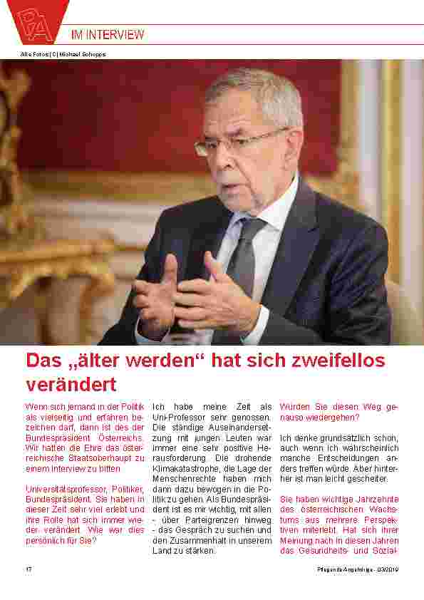 Vorschauseite 1: Das „Älterwerden“ hat sich zweifellos verändert.