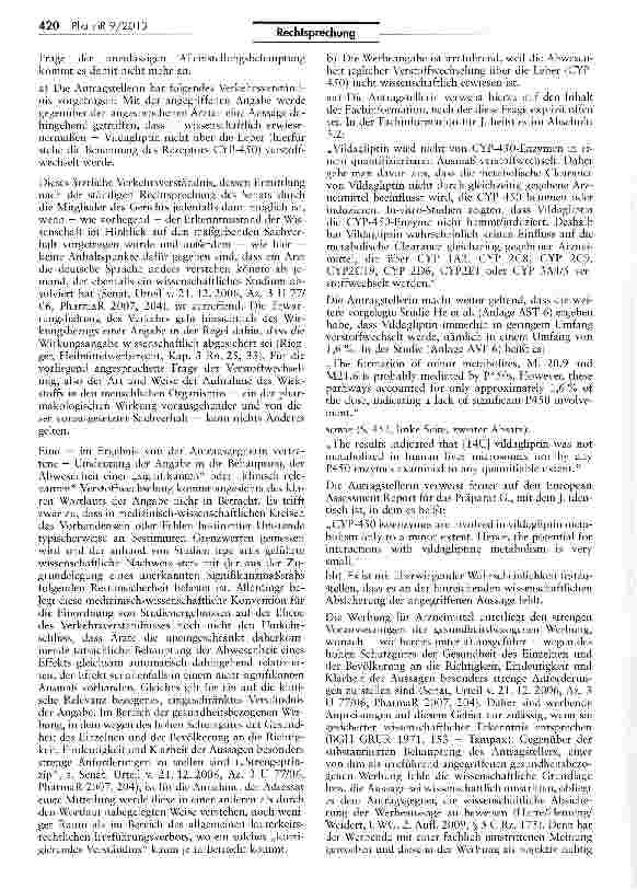 Vorschauseite 3: Werbung mit „der einzige DPP4-Hemmer ohne CYP-450-Verstoffwechselung