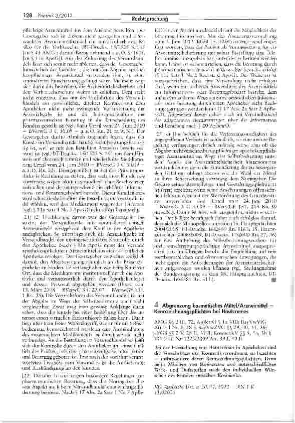 Vorschauseite 1: Abgrenzung kosmetisches Mittel/Arzneimittel — Kennzeichnungspflichten bei Hautcremes