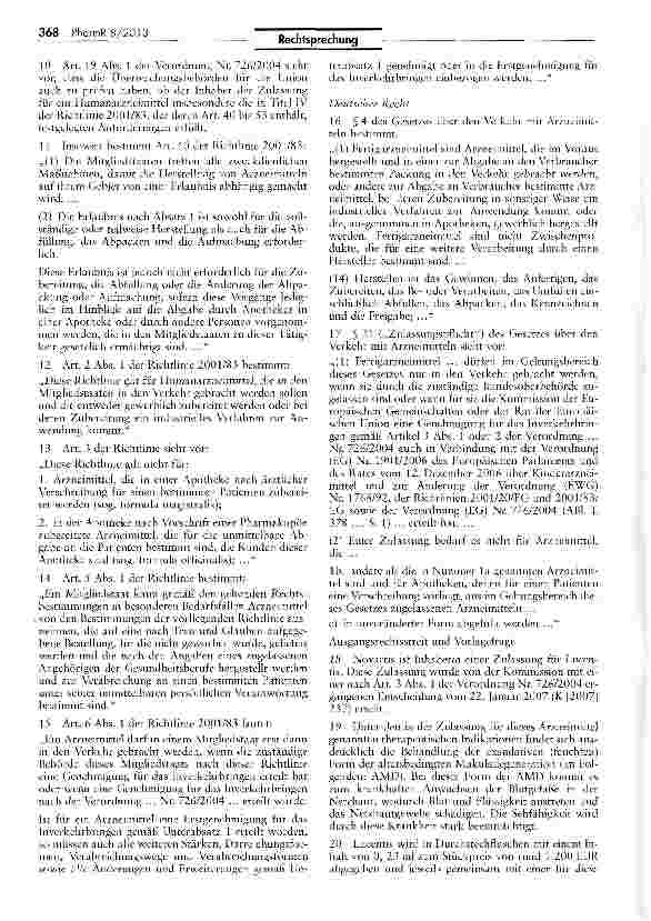 Vorschauseite 2: Auslegung der Vorschriften für das Inverkehrbringen von Humanarzneimitteln