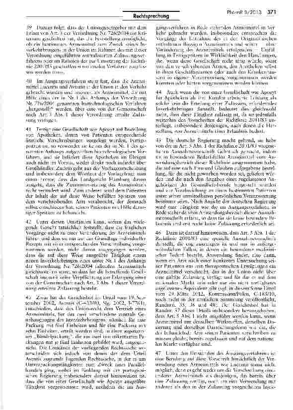 Vorschauseite 5: Auslegung der Vorschriften für das Inverkehrbringen von Humanarzneimitteln