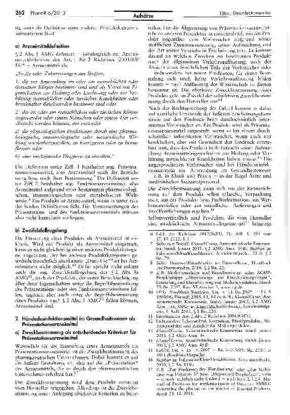 Vorschauseite 2: Rechtliche Einstufung von Desinfektionsmitteln im Gesundheitswesen -ein Update