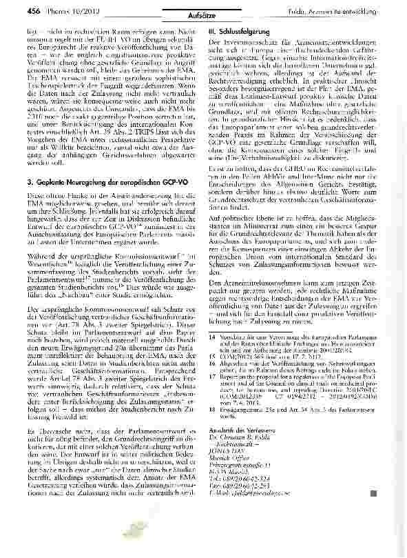 Vorschauseite 5: EMA gefährdet Investitionen in die Arzneimittelentwicklung