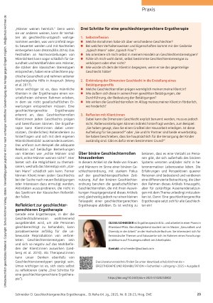 Vorschauseite 4: Wenn Geschlechterrollen eine Rolle spielen Geschlechtergerechte Ergotherapie