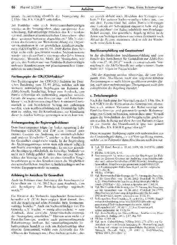 Vorschauseite 2: Rabattverträge über patentgeschützte Arzneimittel:Regieanweisung zum vergaberechtlichen Umgang nach derNeuregelung des § 130a Abs. 8 S. 8 SGB V