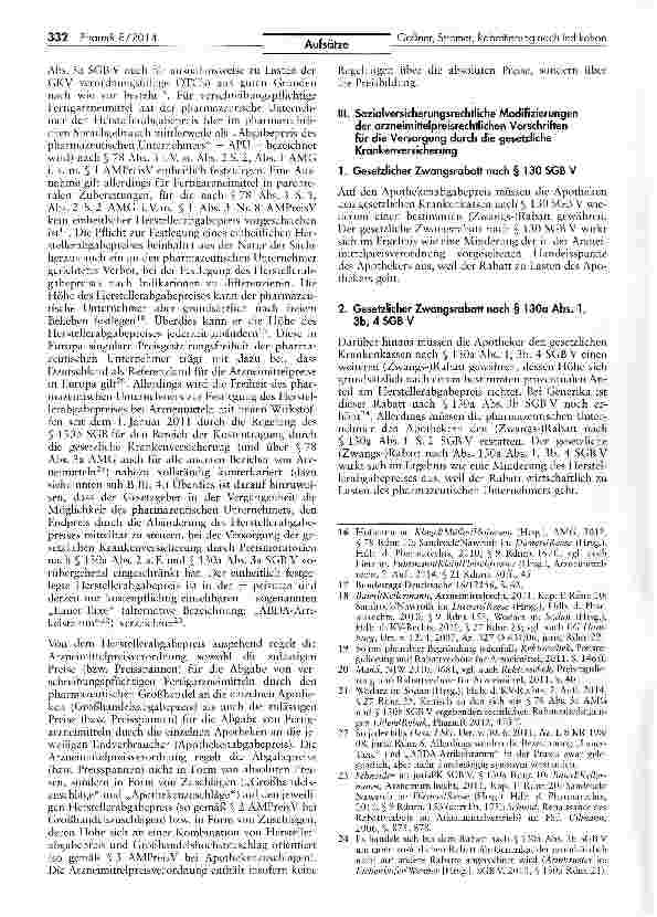 Vorschauseite 3: Rabattierung nach Indikation? - Zur nach Anwendungsgebieten differenzierten Preisgestaltung bei Arzneimitteln in Rabattverträgen und Verträgen zur integrierten Versorgung