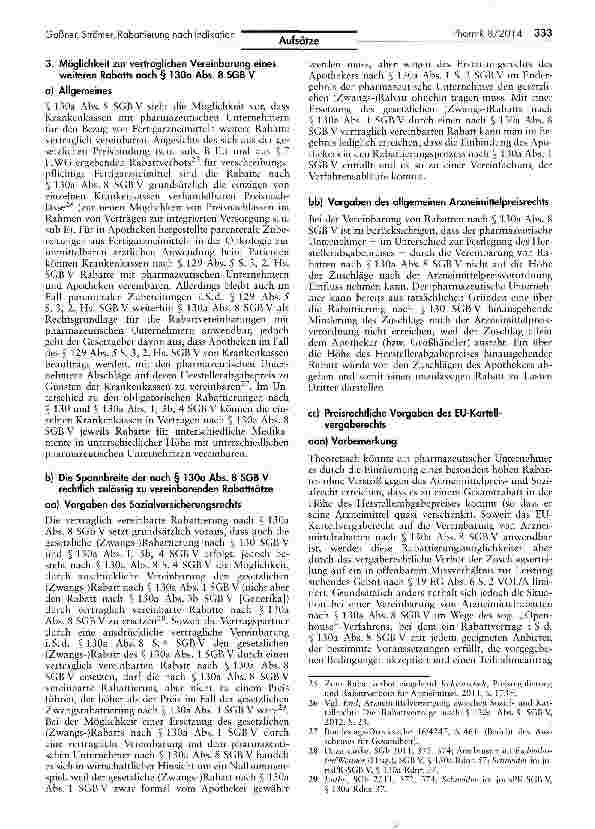 Vorschauseite 4: Rabattierung nach Indikation? - Zur nach Anwendungsgebieten differenzierten Preisgestaltung bei Arzneimitteln in Rabattverträgen und Verträgen zur integrierten Versorgung