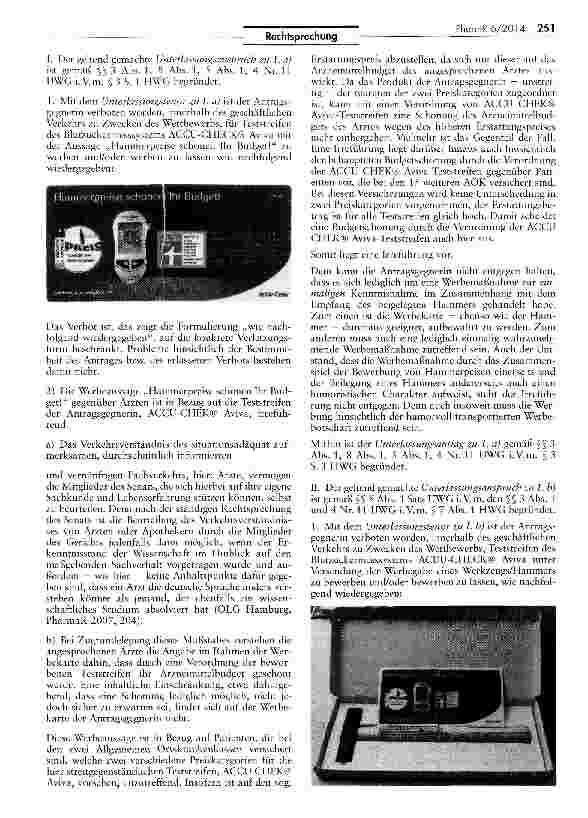 Vorschauseite 4: Werbeaussage „Hammerpreise schonen Ihr Budget! gegenüber Ärzten ist irreführendRL 200J/83/EG Art. 94; HWG § 7
