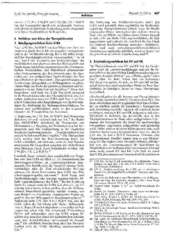 Vorschauseite 3: Therapiehinweise des Gemeinsamen Bundesausschusses sowie von Kassenärztlichen Vereinigungen und Krankenkassen im Vergleich