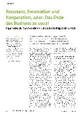 Vorschauseite 1: Resonanz, Exnovation und Kooperation, oder: Das Ende des Business as usual. Organisationelle Transformation für eine zukunftsfähige Soziale Arbeit.