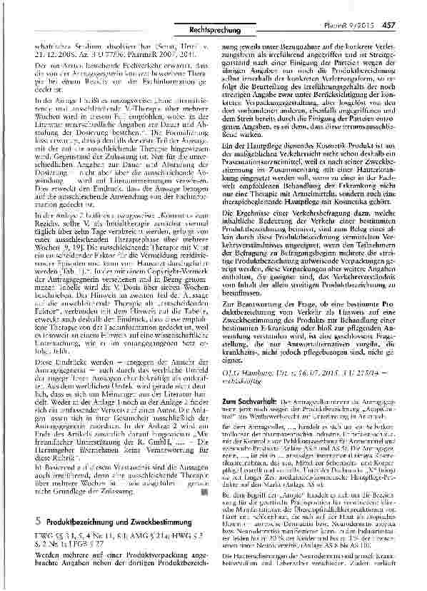 Vorschauseite 5: Werbung für eine mit der Zulassung nicht im Einklang stellende Dosierung eines Arzneimittels