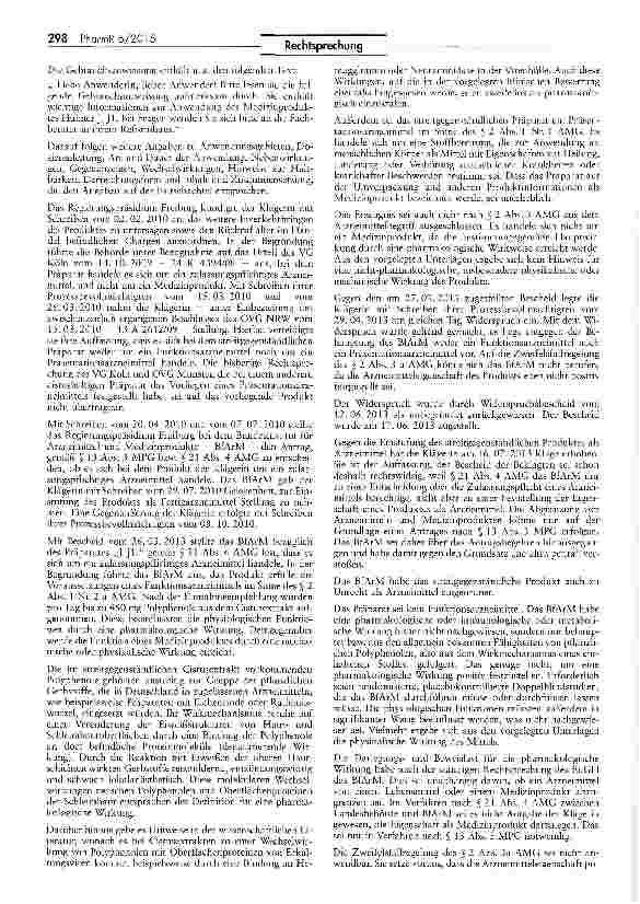 Vorschauseite 2: Abgrenzung Arzneimittel/Medizinprodukt (Zistrose) AMG § 2 I; RL 2001/83/EG Art. 1 Nr. 2
