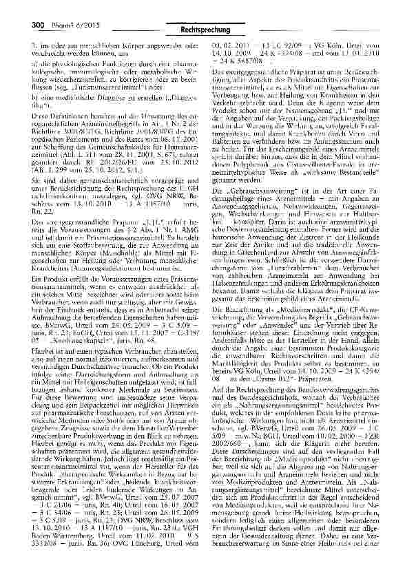 Vorschauseite 4: Abgrenzung Arzneimittel/Medizinprodukt (Zistrose) AMG § 2 I; RL 2001/83/EG Art. 1 Nr. 2