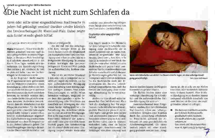 Vorschauseite 1: Die Nacht ist nicht zum Schlafen da