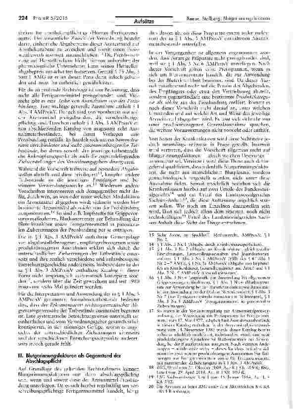 Vorschauseite 3: Abschlagspflicht gemäß § 130a Abs. 1 SGB V für humaneBlutgerinnungsfaktoren?