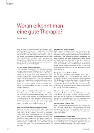 Vorschauseite 1: Woran erkennt man eine gute Therapie?