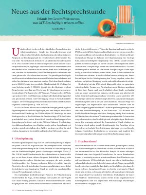Vorschauseite 1: Neues aus der Rechtsprechstunde