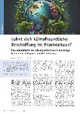 Vorschauseite 1: Lohnt sich klimafreundliche Beschaffung im Krankenhaus?