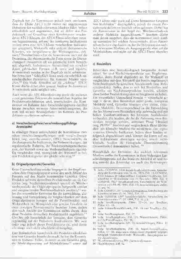 Vorschauseite 2: Kartellrecht: Marktabgrenzung im Arzneimittelsektor