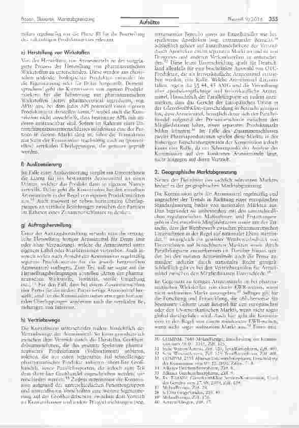 Vorschauseite 4: Kartellrecht: Marktabgrenzung im Arzneimittelsektor