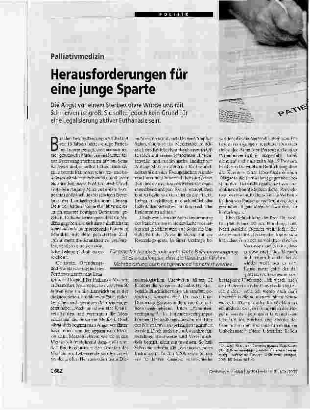 Vorschauseite 1: Herausforderungen für eine junge Sparte