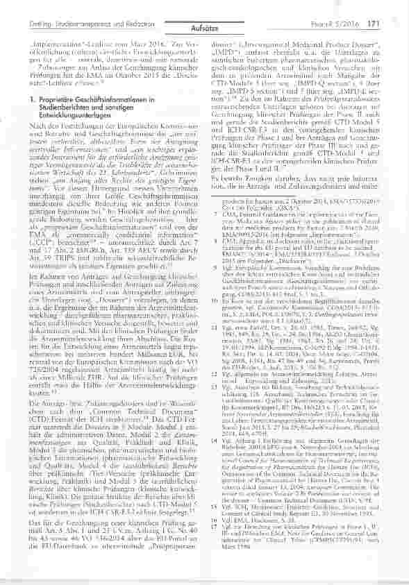 Vorschauseite 2: Studientransparenz und Redaction - Umfang und Grenzen*