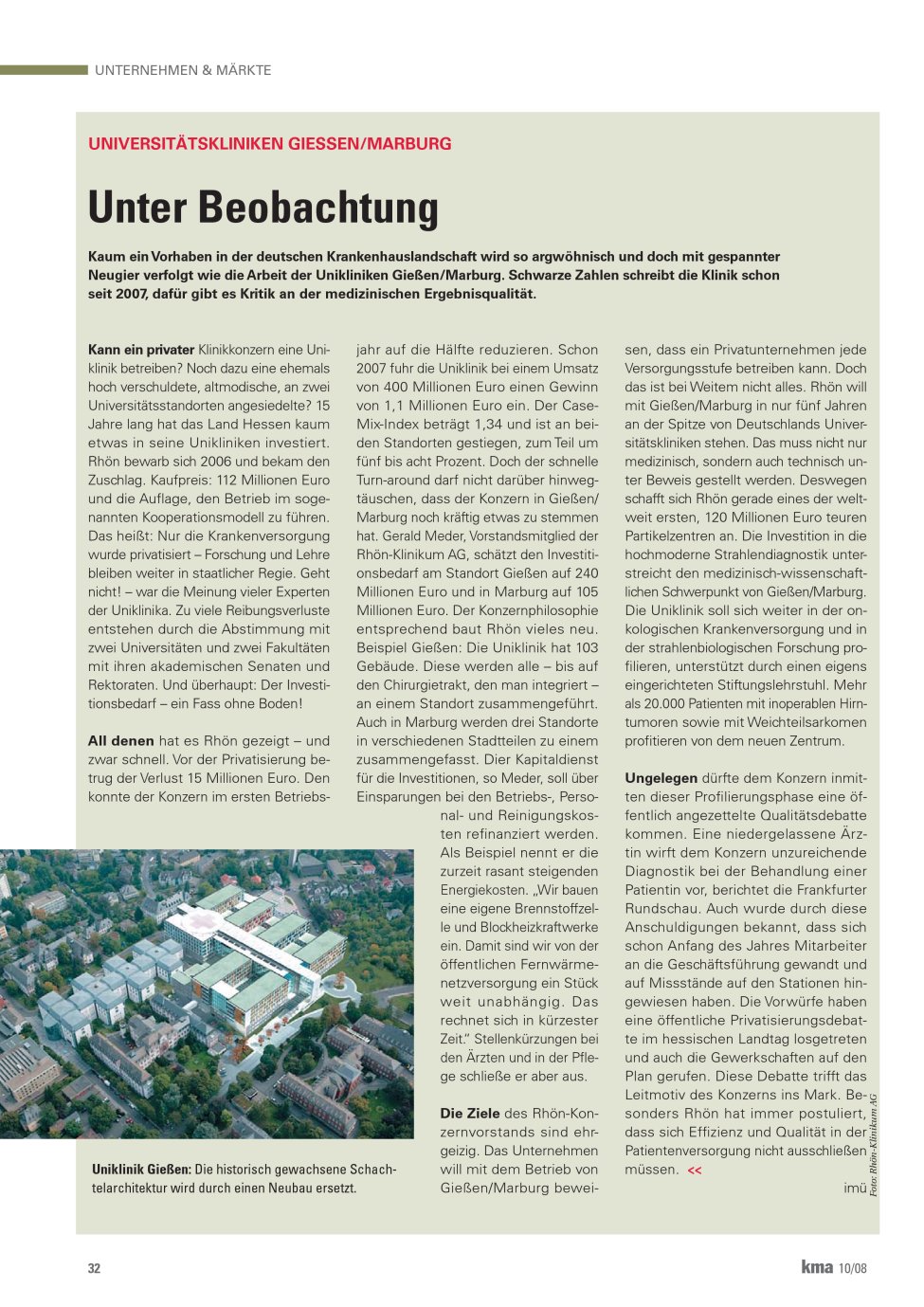 Vorschauseite 1: Unter Beobachtung