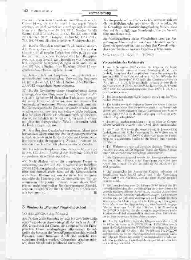 Vorschauseite 4: Steuerbefreiung für Lieferungen von aus menschlichem Blut gewonnenem Blutplasma