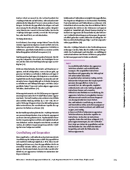 Vorschauseite 4: Maßnahmen bei aggressivem Verhalten in der Jugendpsychiatrie