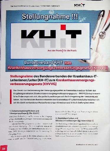 Vorschauseite 1: Stellungnahme des Bundesverbandes der Krankenhaus-Qualitätsund Leiterinnen/Leiter (KH-IT) zum Krankenhausversorgungsverbesserungsgesetz (KHVVG)