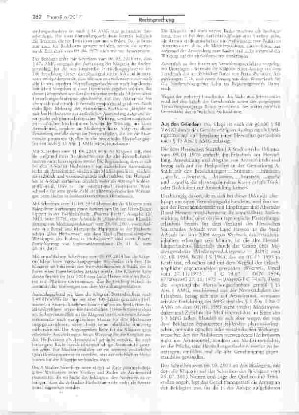 Vorschauseite 2: Herstellungserlaubnis nach § 13 I AMG für die Heilquellen