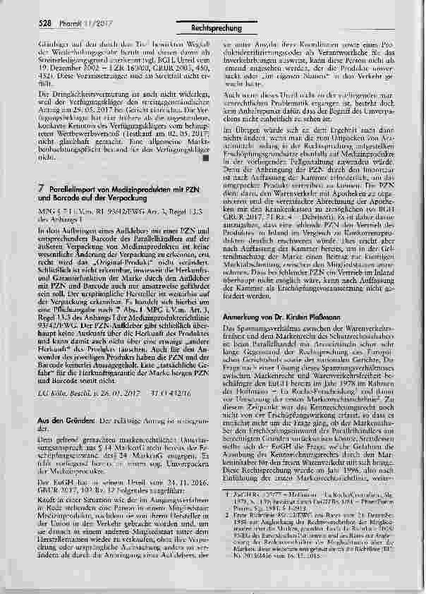 Vorschauseite 5: Reine Versandhandelspotheke darf keinen Arzneimittel-Abgabeautomaten betreiben