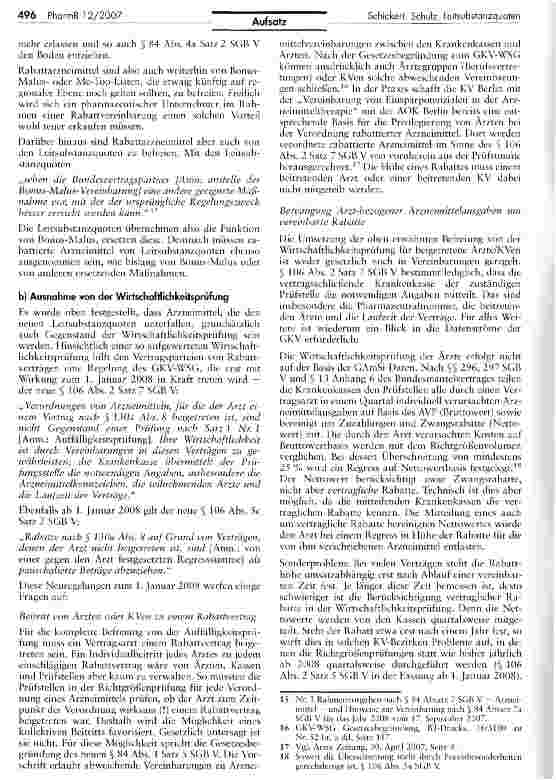 Vorschauseite 5: Leitsubstanzquoten statt Bonus-Malus