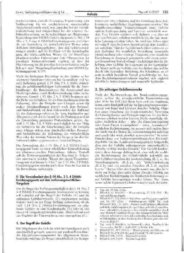 Vorschauseite 3: Die Verfassungsmäßigkeit des § 14 Absatz 2 Satz 4 desRegierungsentwurfs eines Gesetzes zur Errichtung einer Deutschen Arzneimittelund Medizinprodukteagentur