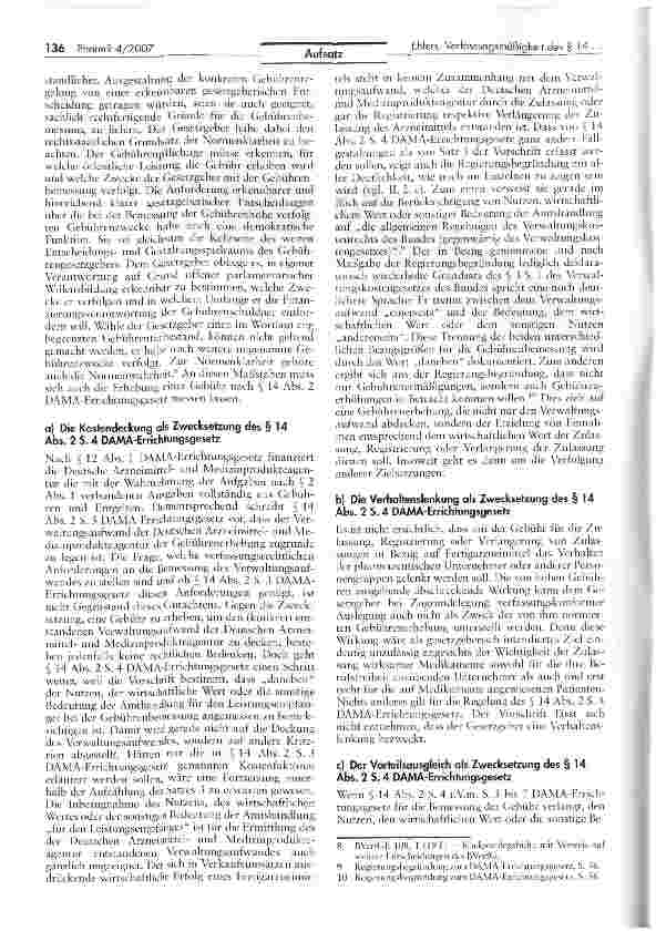 Vorschauseite 4: Die Verfassungsmäßigkeit des § 14 Absatz 2 Satz 4 desRegierungsentwurfs eines Gesetzes zur Errichtung einer Deutschen Arzneimittelund Medizinprodukteagentur