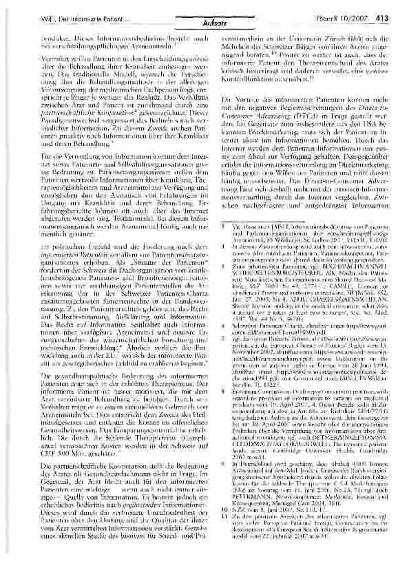 Vorschauseite 2: Der informierte Patient ist der beste Patient