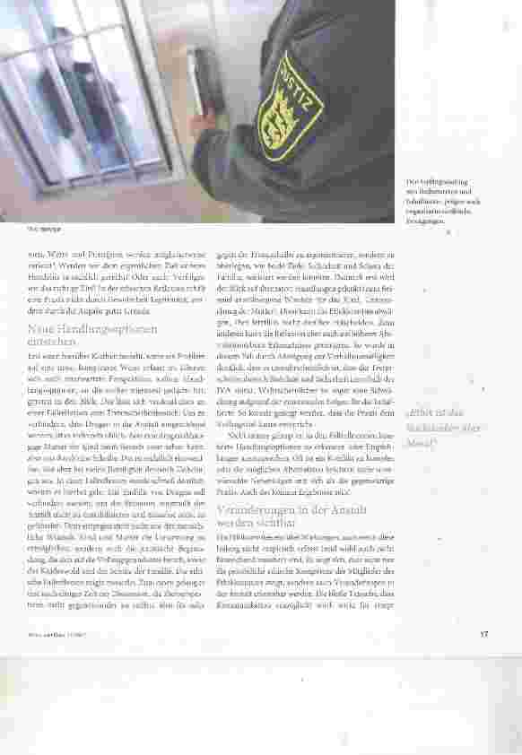 Vorschauseite 2: Über richtiges Handeln im Strafvollzug nachdenken