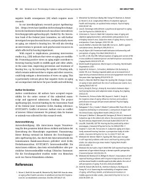 Vorschauseite 3: Das Zusammenspiel von subjektivem Alternserleben und Hören im Alter