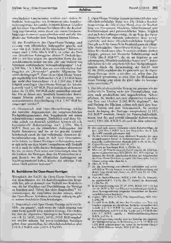 Vorschauseite 4: Open-House-Verträge und Biosimiiars im Spannungsfeld unterschiedlicherRegulierungsmechanismen
