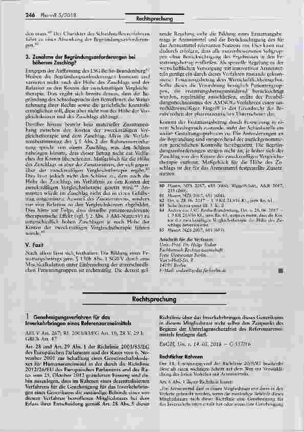 Vorschauseite 1: Genehmigungsverfahren für das Inverkehrbringen eines Referenzarzneimittels