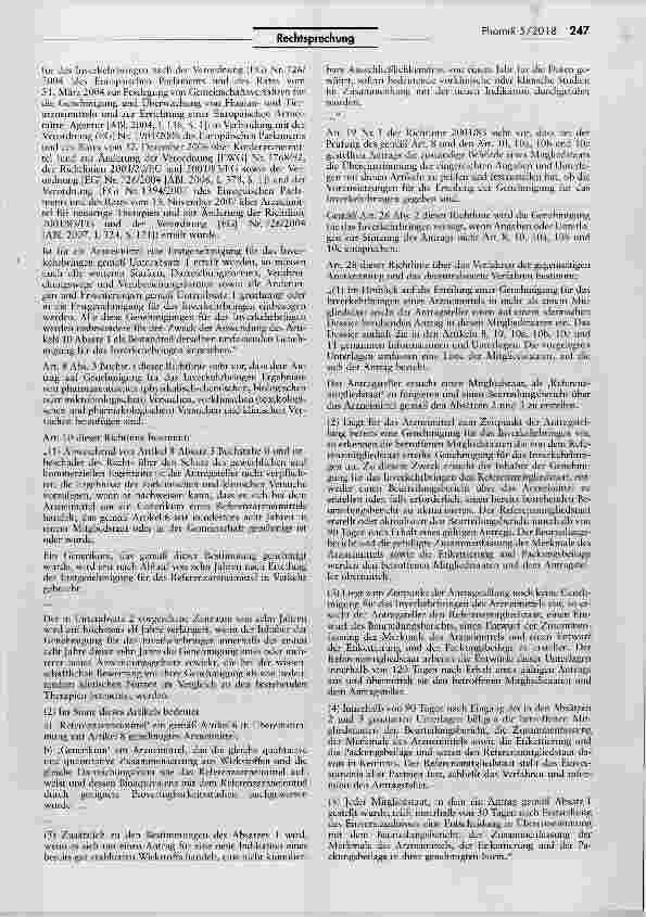 Vorschauseite 2: Genehmigungsverfahren für das Inverkehrbringen eines Referenzarzneimittels